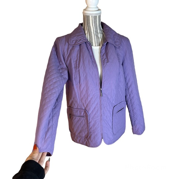 JM Collection Jackets & Blazers - JM Collection Soft Cozy Warm Lavender Purple Quilted Jacket